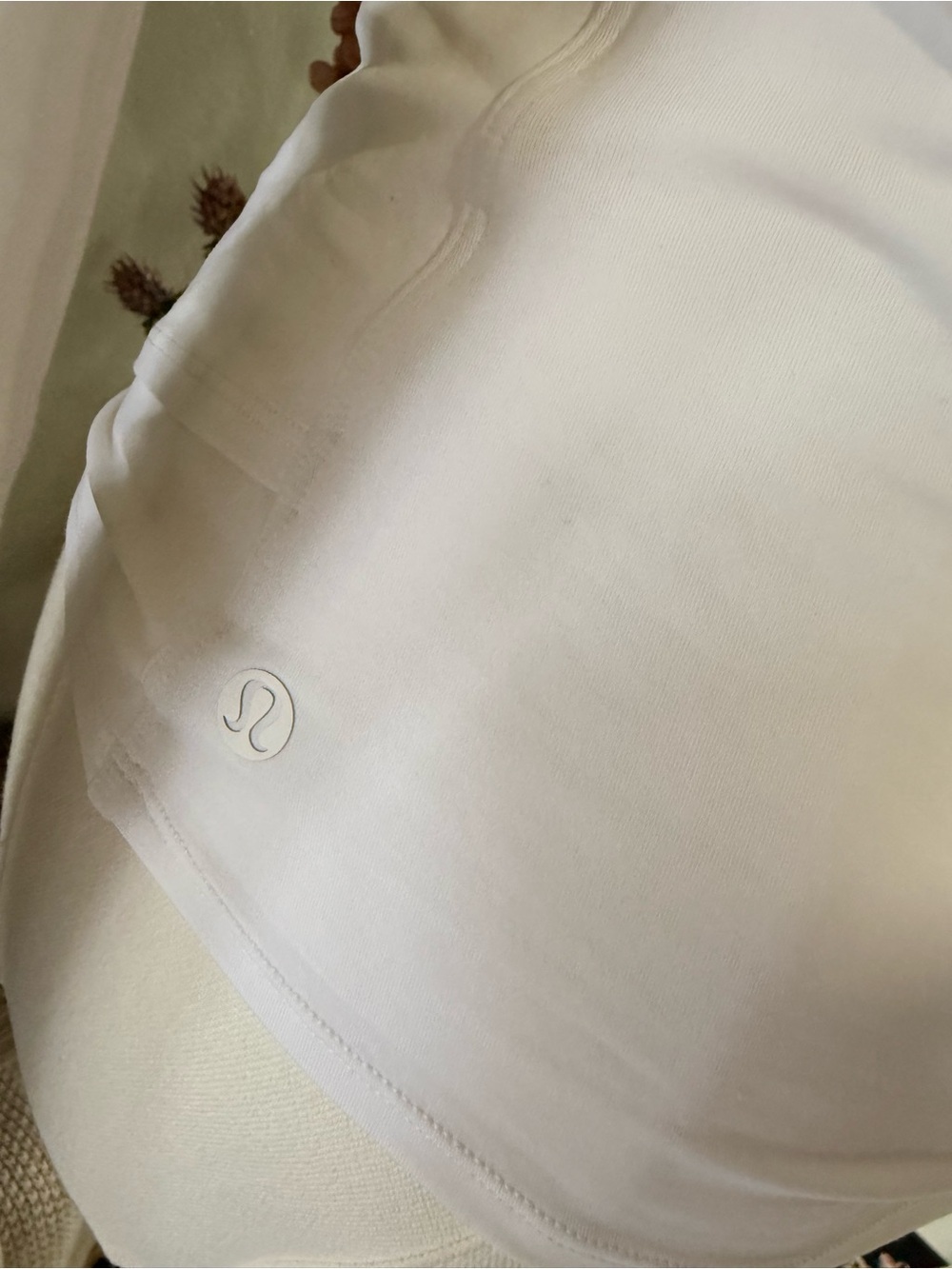 lululemon athletica White Long Sleeve Ruched Crew Neck Top - Picture 4 of 4